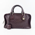 LOEWE ロエベ アマソナ28 ハンドバッグ アナグラム ブラウン レザー ヴィンテージ レディース 【中古】