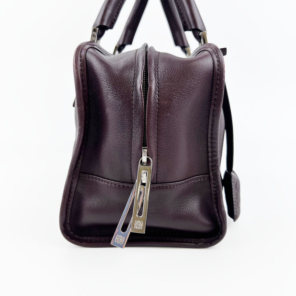 LOEWE ロエベ アマソナ28 ハンドバッグ アナグラム ブラウン レザー ヴィンテージ レディース 【中古】