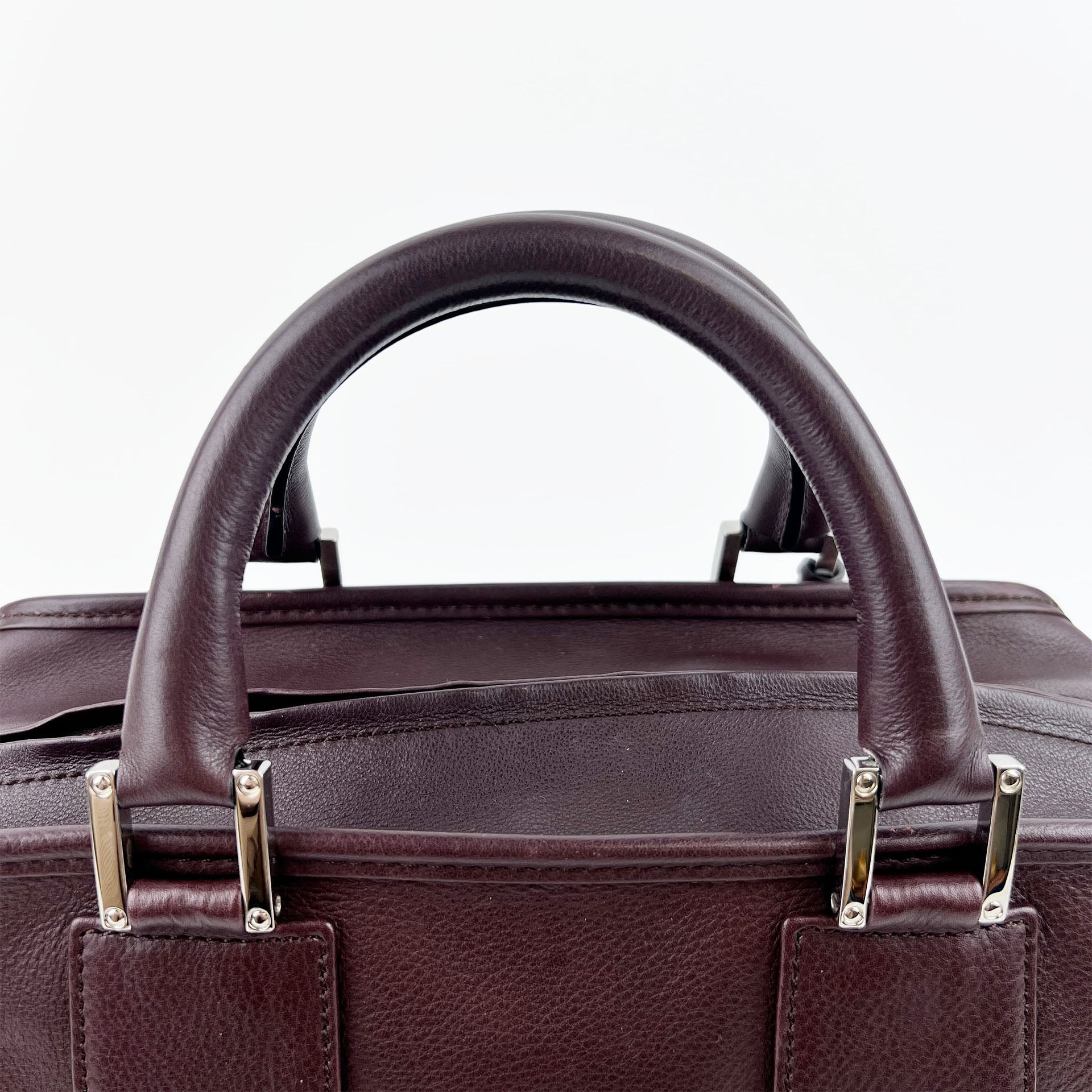 LOEWE ロエベ アマソナ28 ハンドバッグ アナグラム ブラウン レザー ヴィンテージ レディース 【中古】