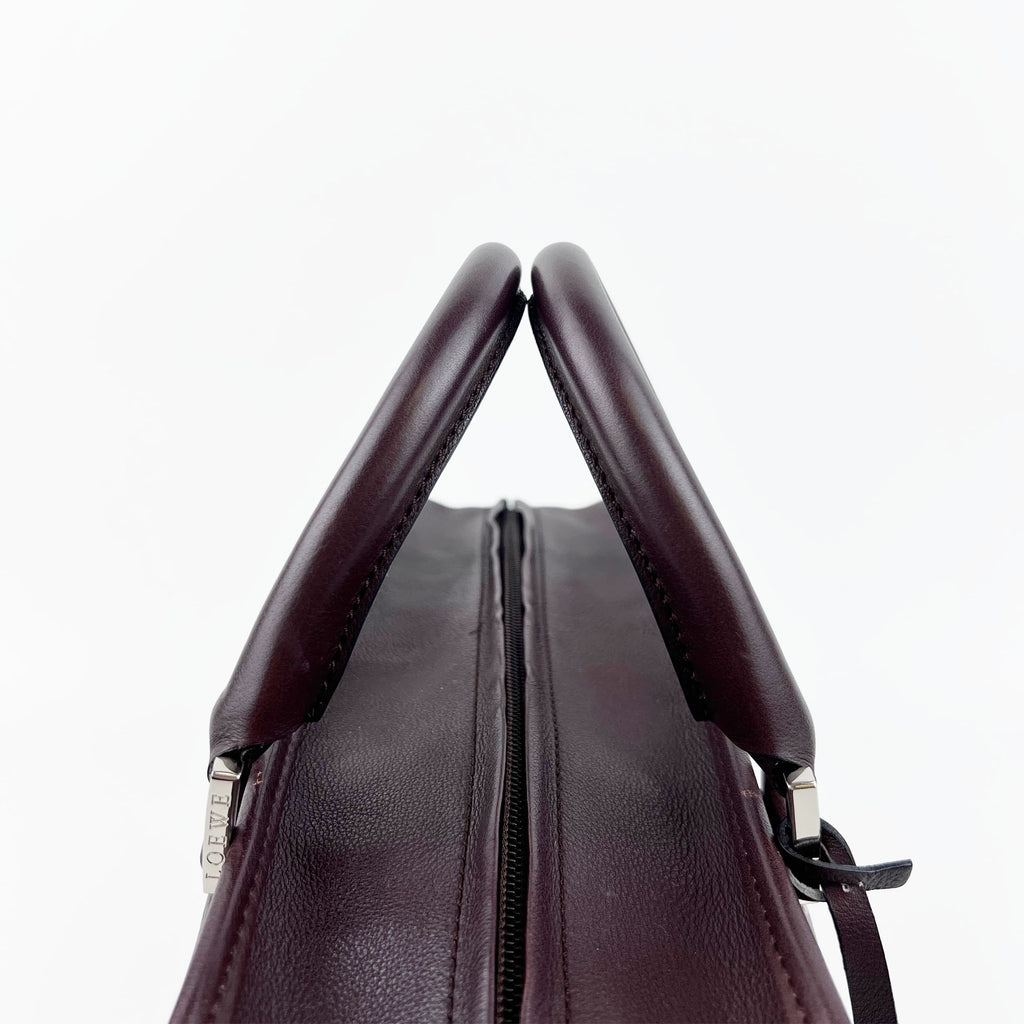 LOEWE ロエベ アマソナ28 ハンドバッグ アナグラム ブラウン レザー ヴィンテージ レディース 【中古】