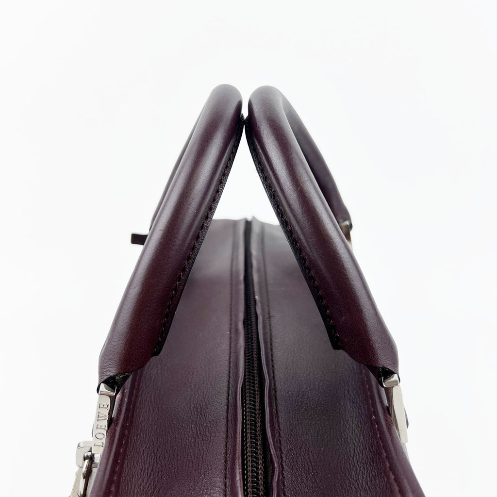 LOEWE ロエベ アマソナ28 ハンドバッグ アナグラム ブラウン レザー ヴィンテージ レディース 【中古】