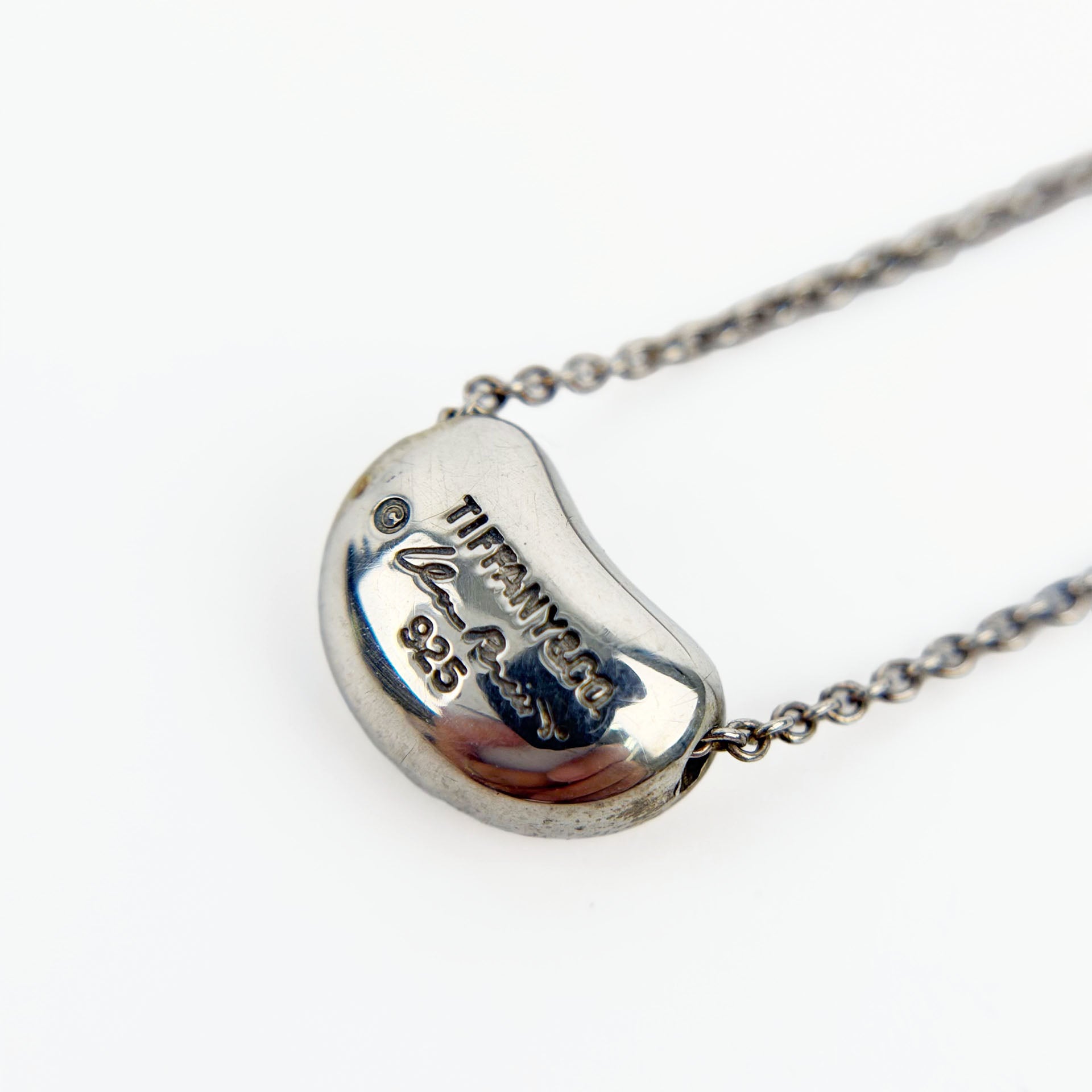TIFFANY ティファニー ビーン エルサ ペレッティ ペンダント ネックレス 925 シルバー アクセサリー ヴィンテージ レディース 【中古】