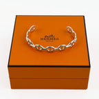 HERMES エルメス シェーヌダンクル アンシェネ バングル ブレスレット SH Ag 925 シルバー ヴィンテージ レディース 【中古】