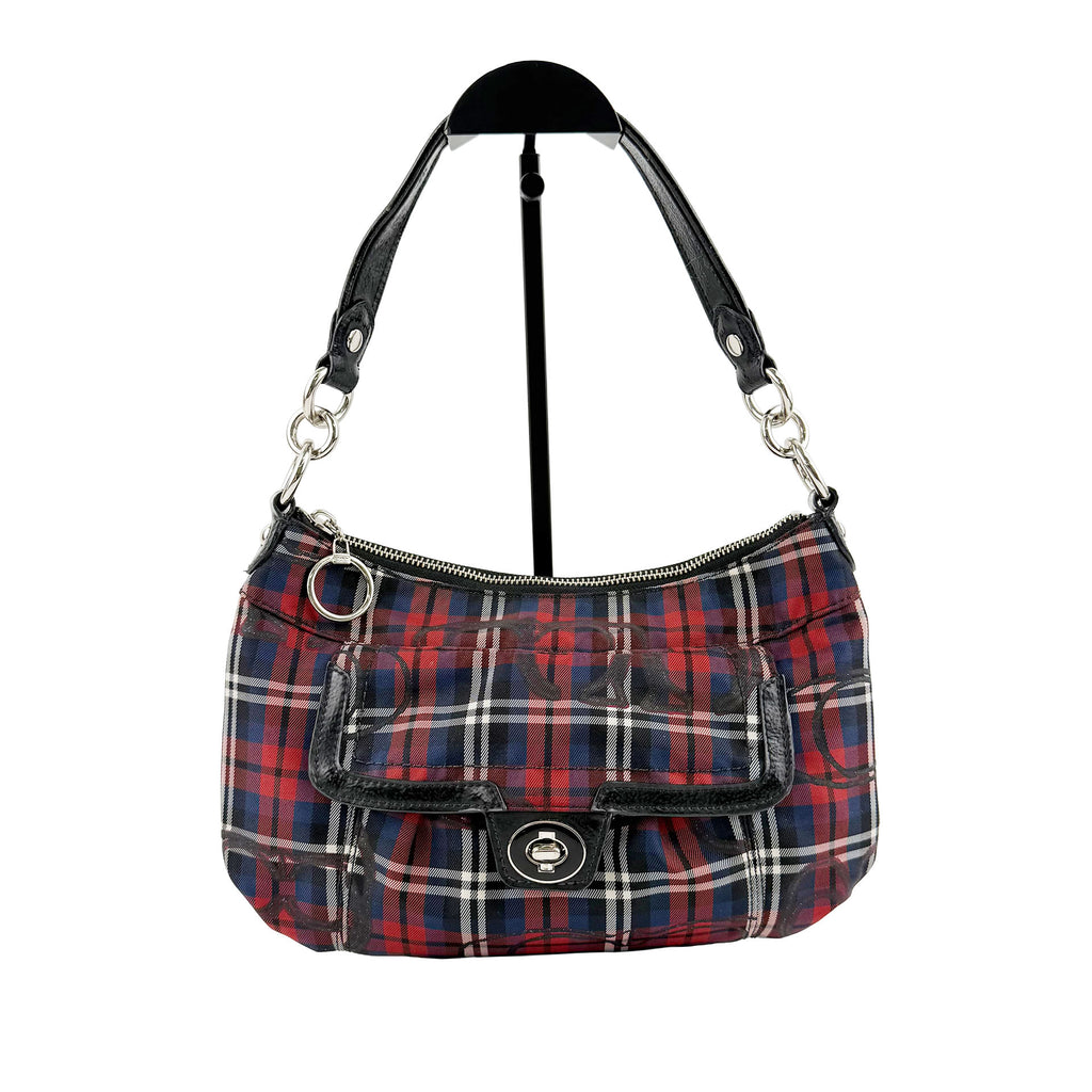 COACH コーチ ショルダーバッグ ハンドバッグ マルチカラー キャンバス ヴィンテージ レディース 【中古】
