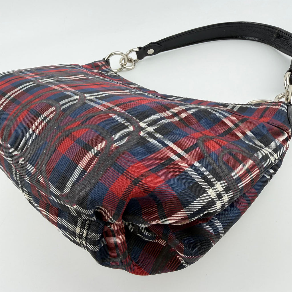 COACH コーチ ショルダーバッグ ハンドバッグ マルチカラー キャンバス ヴィンテージ レディース 【中古】