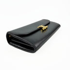 CELINE セリーヌ トリオンフ 財布 ブラック レザー ヴィンテージ レディース 【中古】