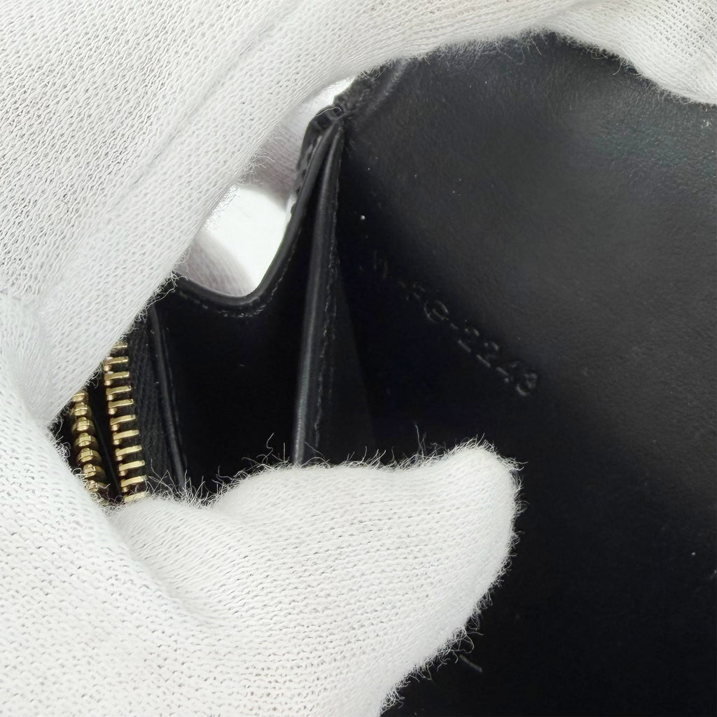 CELINE セリーヌ トリオンフ 財布 ブラック レザー ヴィンテージ レディース 【中古】