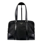 PRADA プラダ ショルダーバッグ ブラック ナイロン レザー ヴィンテージ レディース 【中古】