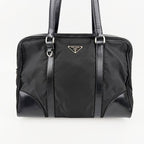 PRADA プラダ ショルダーバッグ ブラック ナイロン レザー ヴィンテージ レディース 【中古】