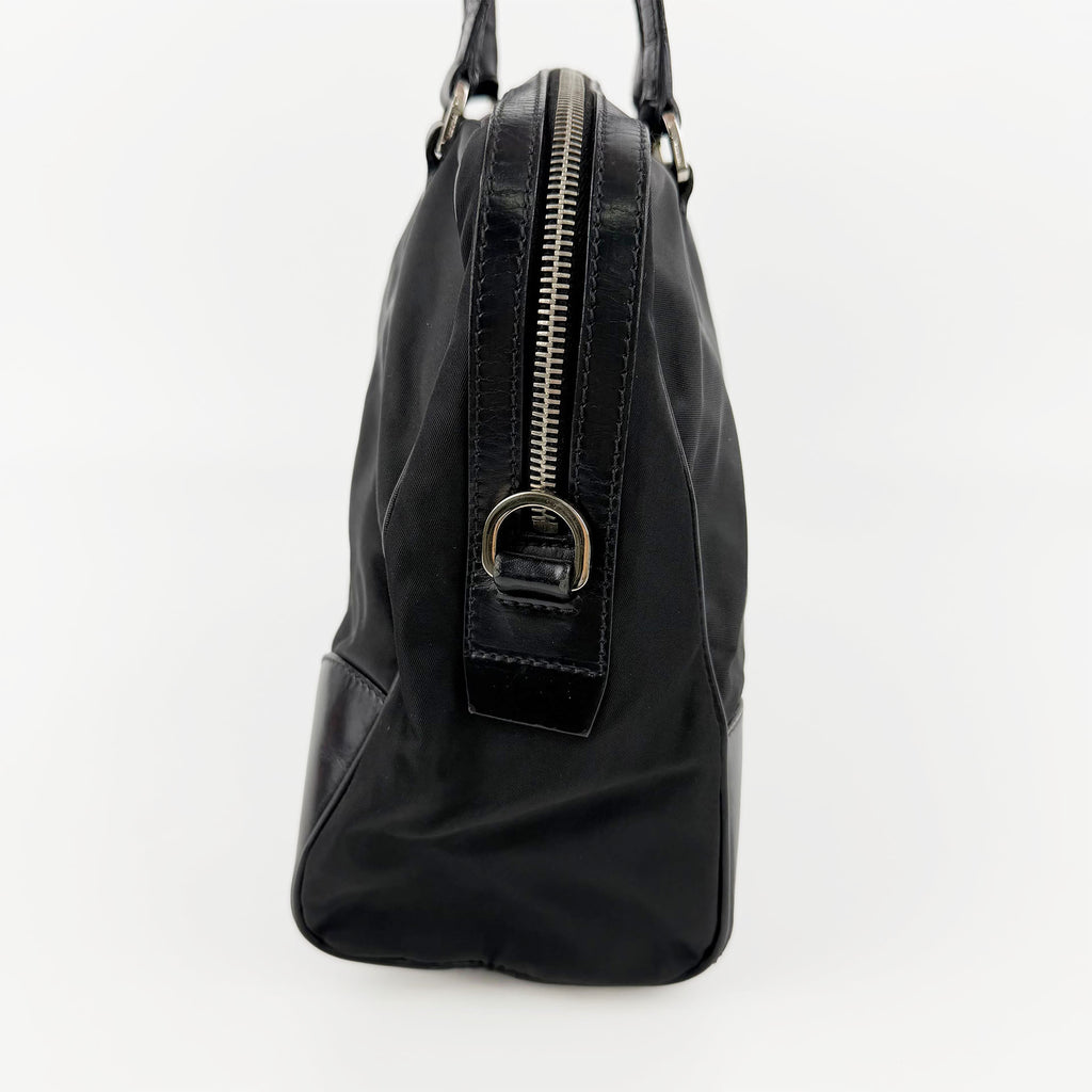 PRADA プラダ ショルダーバッグ ブラック ナイロン レザー ヴィンテージ レディース 【中古】