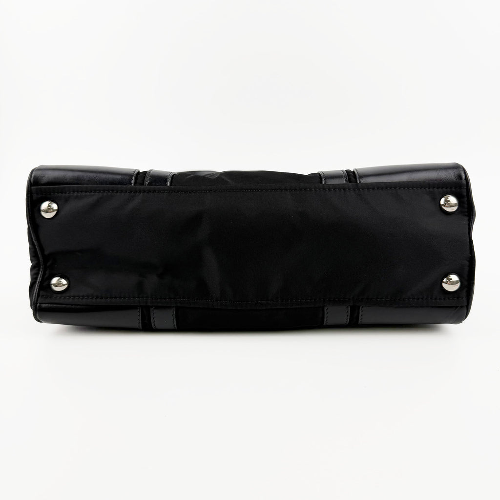 PRADA プラダ ショルダーバッグ ブラック ナイロン レザー ヴィンテージ レディース 【中古】
