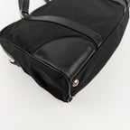 PRADA プラダ ショルダーバッグ ブラック ナイロン レザー ヴィンテージ レディース 【中古】