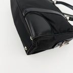 PRADA プラダ ショルダーバッグ ブラック ナイロン レザー ヴィンテージ レディース 【中古】