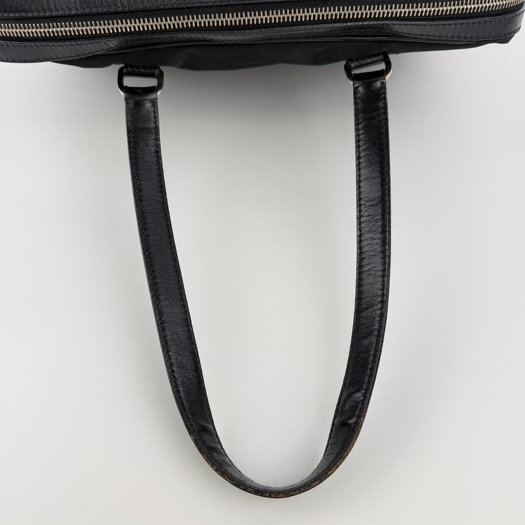 PRADA プラダ ショルダーバッグ ブラック ナイロン レザー ヴィンテージ レディース 【中古】