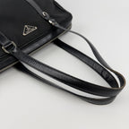 PRADA プラダ ショルダーバッグ ブラック ナイロン レザー ヴィンテージ レディース 【中古】