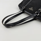 PRADA プラダ ショルダーバッグ ブラック ナイロン レザー ヴィンテージ レディース 【中古】