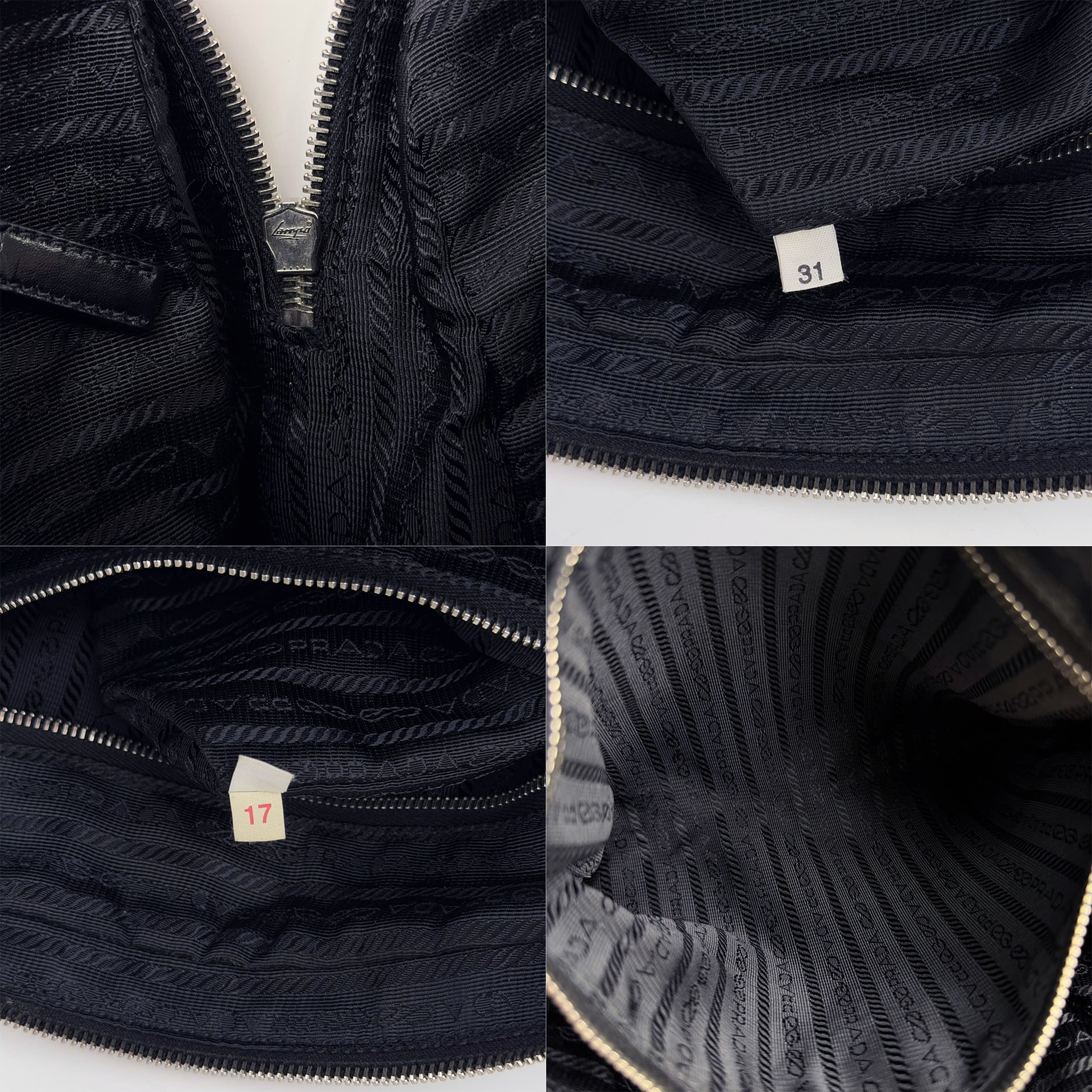 PRADA プラダ ショルダーバッグ ブラック ナイロン レザー ヴィンテージ レディース 【中古】