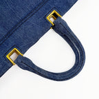 PRADA プラダ カナパ トートバッグ ショルダーバッグ デニム ブルー ヴィンテージ レディース 【中古】