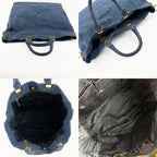PRADA プラダ カナパ トートバッグ ショルダーバッグ デニム ブルー ヴィンテージ レディース 【中古】