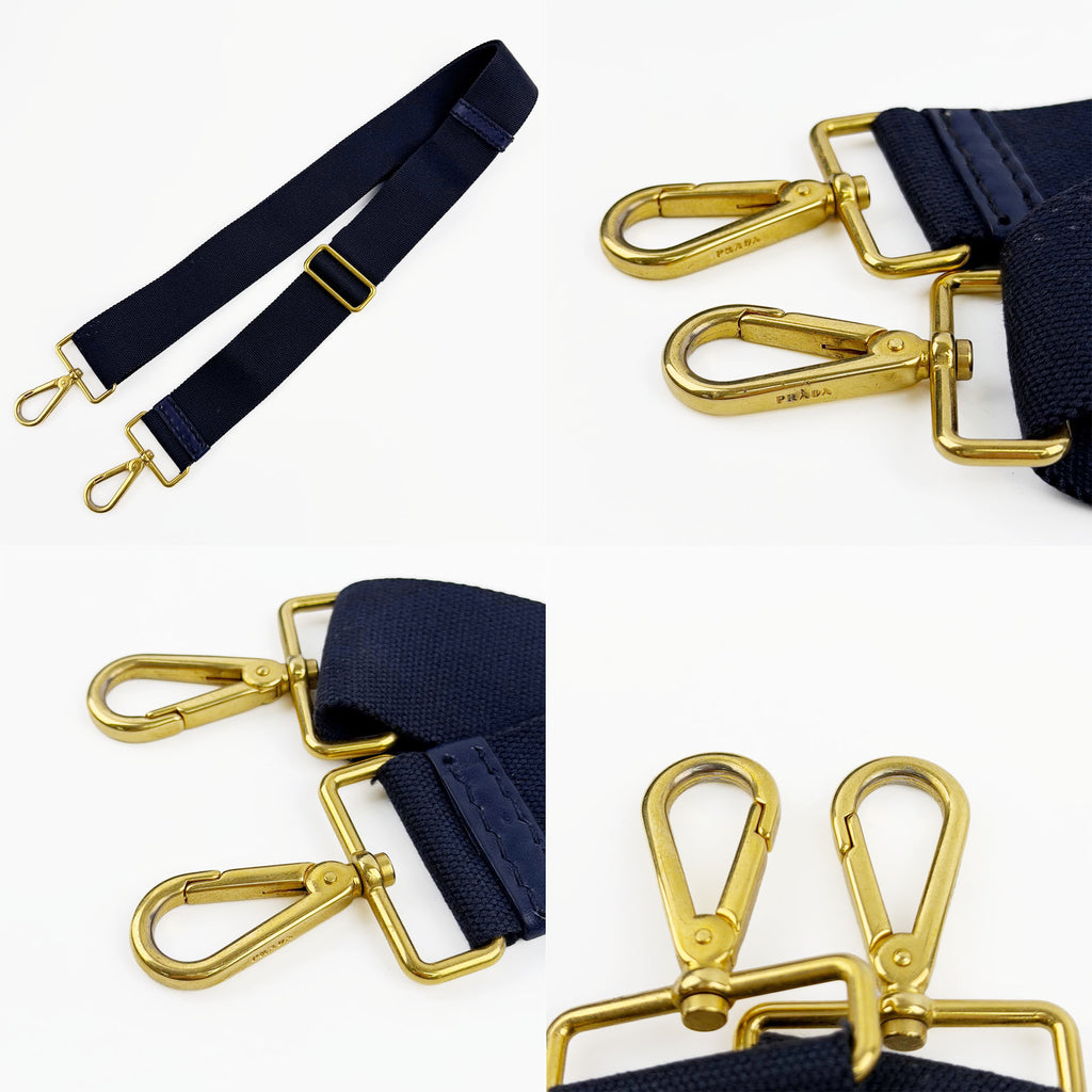 PRADA プラダ カナパ トートバッグ ショルダーバッグ デニム ブルー ヴィンテージ レディース 【中古】