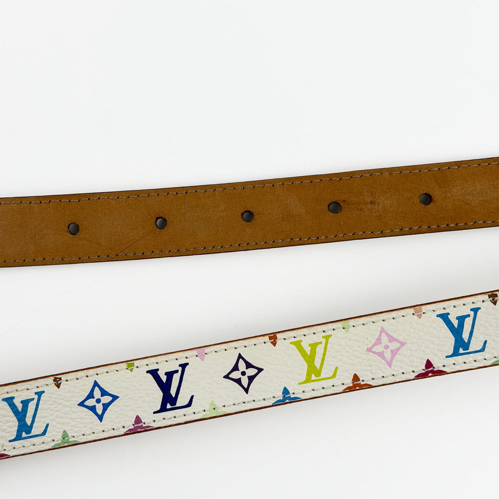 LOUIS VUITTON ルイヴィトン モノグラム マルチカラー サンチュール ベルト M9272W LB0043 ヴィンテージ レディース 【中古】