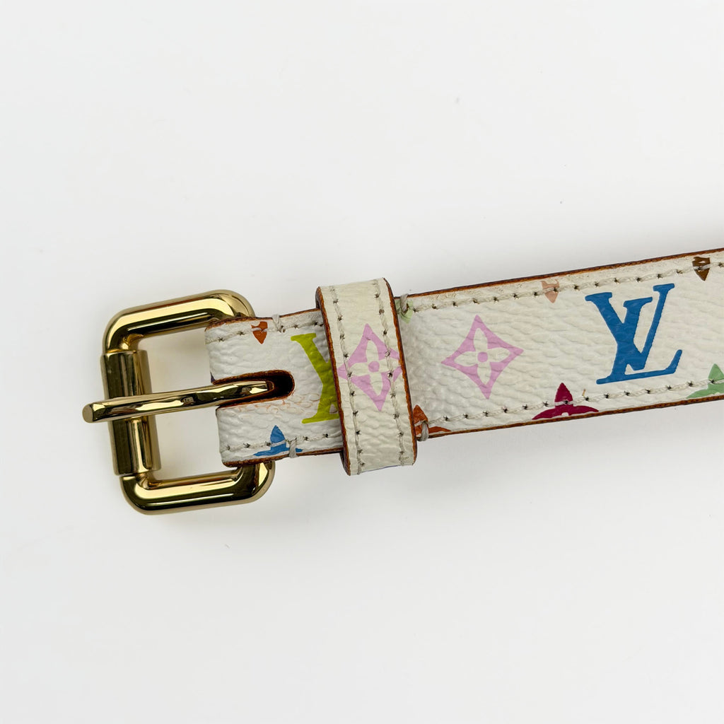 LOUIS VUITTON ルイヴィトン モノグラム マルチカラー サンチュール ベルト M9272W LB0043 ヴィンテージ レディース 【中古】