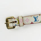 LOUIS VUITTON ルイヴィトン モノグラム マルチカラー サンチュール ベルト M9272W LB0043 ヴィンテージ レディース 【中古】