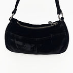 PRADA プラダ ショルダーバッグ ブラック ベルベット ヴィンテージ レディース 【中古】