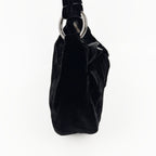 PRADA プラダ ショルダーバッグ ブラック ベルベット ヴィンテージ レディース 【中古】