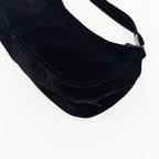 PRADA プラダ ショルダーバッグ ブラック ベルベット ヴィンテージ レディース 【中古】