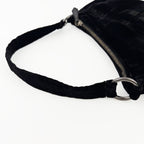 PRADA プラダ ショルダーバッグ ブラック ベルベット ヴィンテージ レディース 【中古】