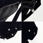 PRADA プラダ ショルダーバッグ ブラック ベルベット ヴィンテージ レディース 【中古】