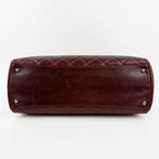 CHANEL シャネル ココマーク マトラッセ チェーントートバッグ ショルダーバッグ レッド レザー 20番台 ヴィンテージ レディース 【中古】