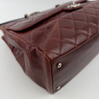 CHANEL シャネル ココマーク マトラッセ チェーントートバッグ ショルダーバッグ レッド レザー 20番台 ヴィンテージ レディース 【中古】