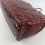 CHANEL シャネル ココマーク マトラッセ チェーントートバッグ ショルダーバッグ レッド レザー 20番台 ヴィンテージ レディース 【中古】