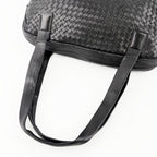 Bottega Veneta ボッテガヴェネタ イントレチャート トートバッグ ショルダーバッグ ブラック レザー ヴィンテージ レディース 【中古】