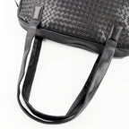 Bottega Veneta ボッテガヴェネタ イントレチャート トートバッグ ショルダーバッグ ブラック レザー ヴィンテージ レディース 【中古】