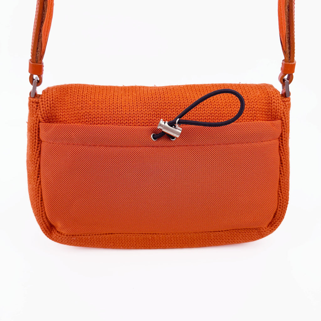 PRADA プラダ ショルダーバッグ オレンジ ニット ヴィンテージ レディース 【中古】
