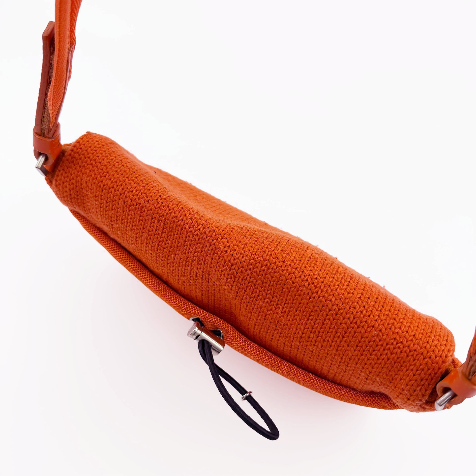 PRADA プラダ ショルダーバッグ オレンジ ニット ヴィンテージ レディース 【中古】