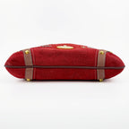 LOEWE ロエベ アナグラム 160周年記念限定 ショルダーバッグ レッド スエード ヴィンテージ レディース 【中古】
