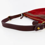LOEWE ロエベ アナグラム 160周年記念限定 ショルダーバッグ レッド スエード ヴィンテージ レディース 【中古】