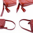 CHANEL シャネル ココマーク マトラッセ ワンショルダー ショルダーバッグ レッド エナメル 6番台 ヴィンテージ レディース 【中古】
