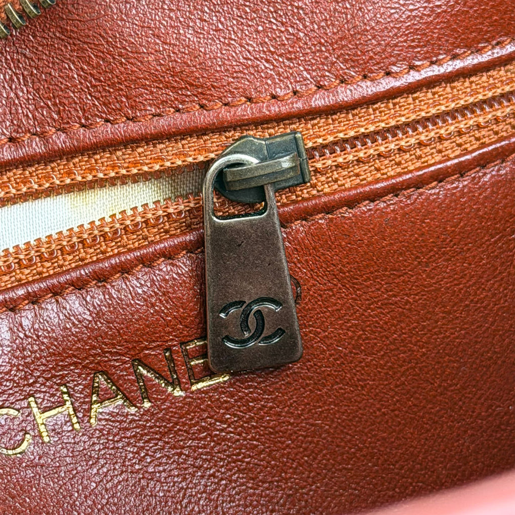 CHANEL シャネル ココマーク マトラッセ ワンショルダー ショルダーバッグ レッド エナメル 6番台 ヴィンテージ レディース 【中古】