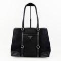 PRADA プラダ トートバッグ キャンバス ブラック ヴィンテージ レディース 【中古】