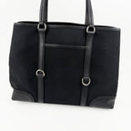 PRADA プラダ トートバッグ キャンバス ブラック ヴィンテージ レディース 【中古】