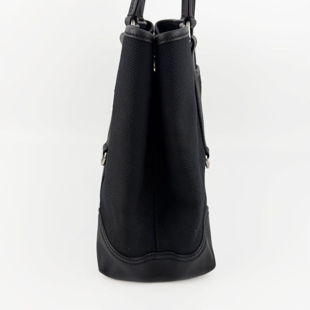 PRADA プラダ トートバッグ キャンバス ブラック ヴィンテージ レディース 【中古】