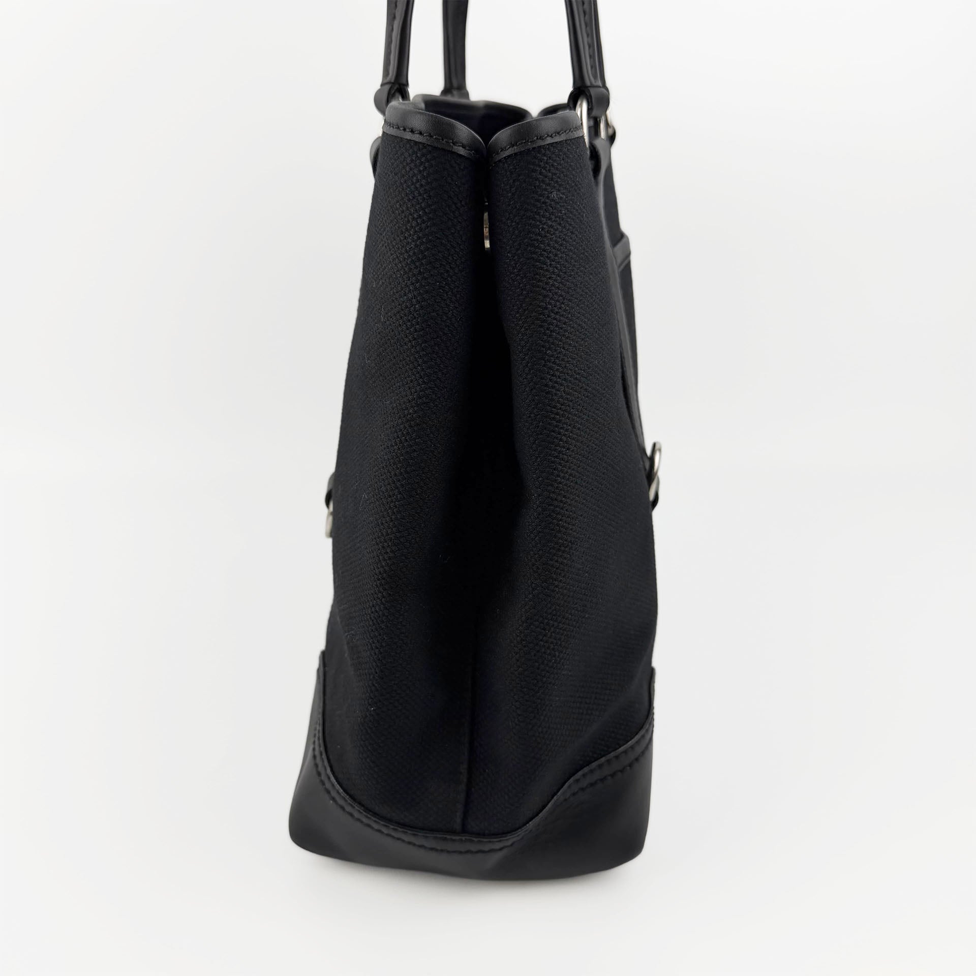 PRADA プラダ トートバッグ キャンバス ブラック ヴィンテージ レディース 【中古】