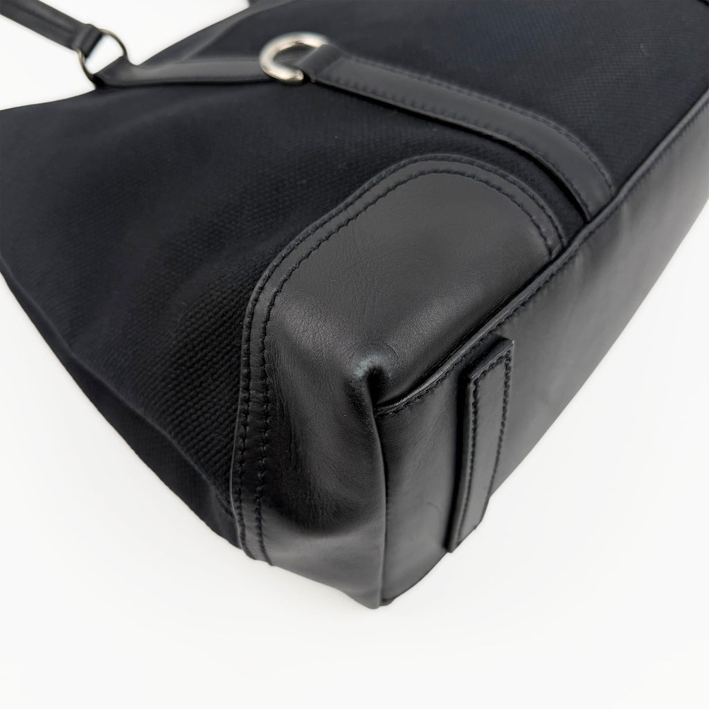 PRADA プラダ トートバッグ キャンバス ブラック ヴィンテージ レディース 【中古】
