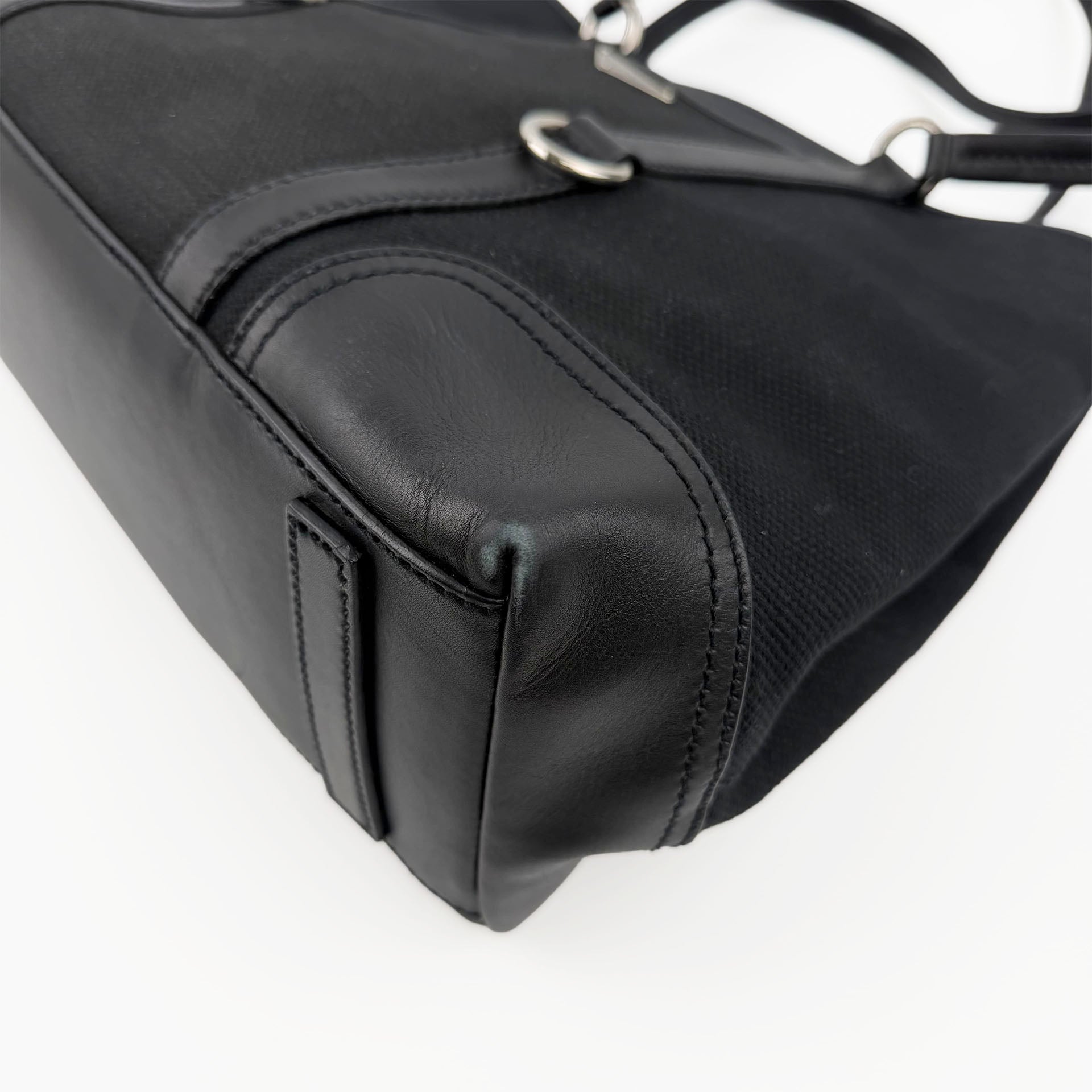 PRADA プラダ トートバッグ キャンバス ブラック ヴィンテージ レディース 【中古】