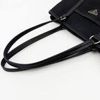 PRADA プラダ トートバッグ キャンバス ブラック ヴィンテージ レディース 【中古】